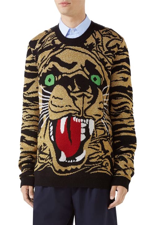 gucci wolf bee tiger sweater